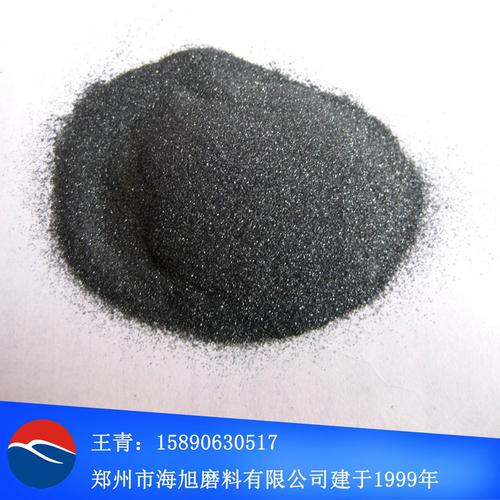 海旭磨料生产厂家人造喷砂黑碳化硅磨料粒度砂180黑碳化硅